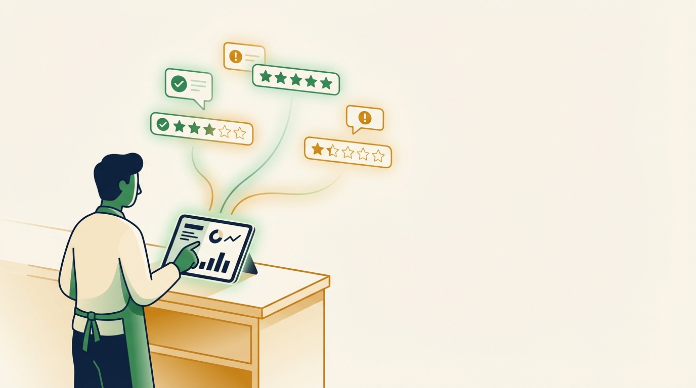 AI review management dashboard showing unified review monitoring and automated responses