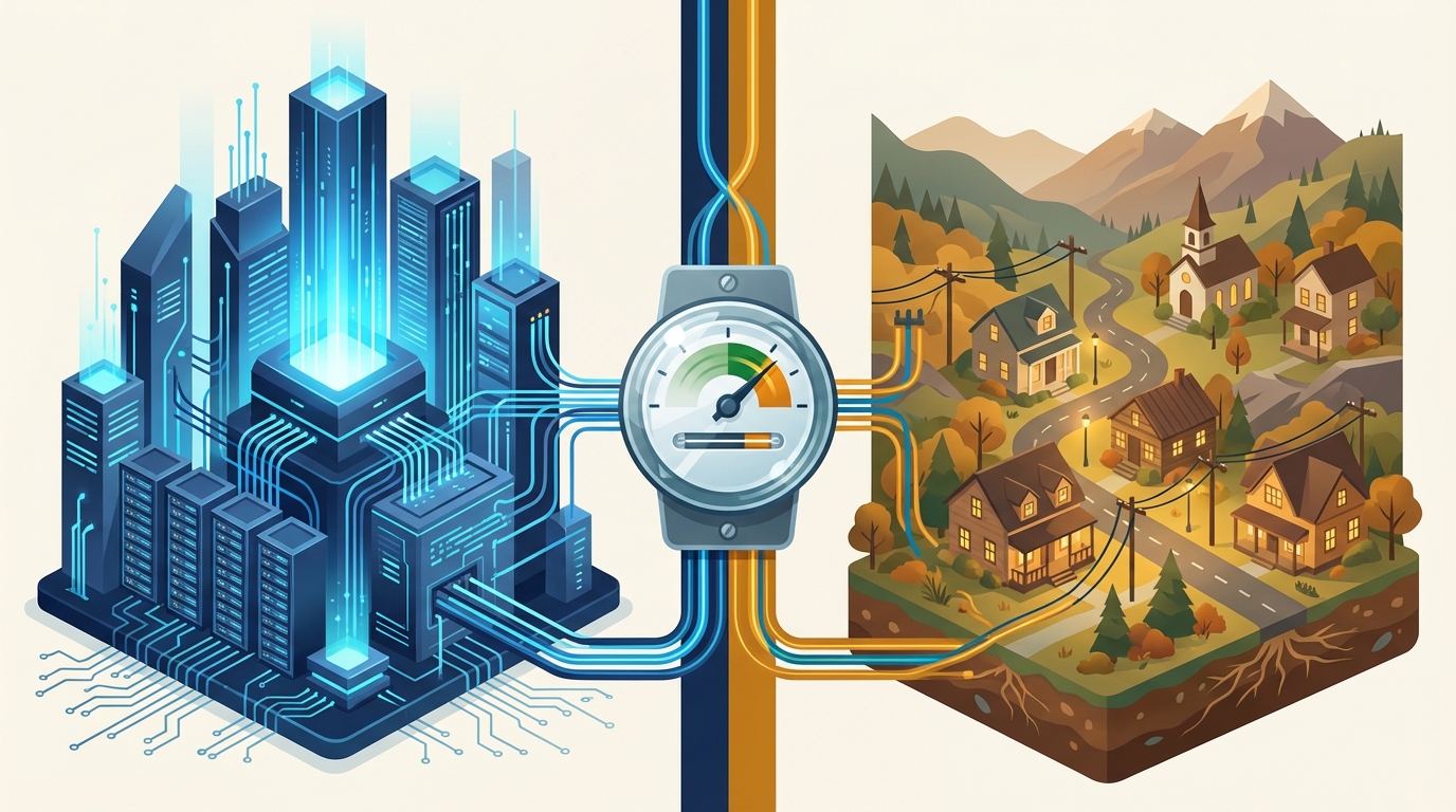 AI data center energy demand straining Appalachian power grid